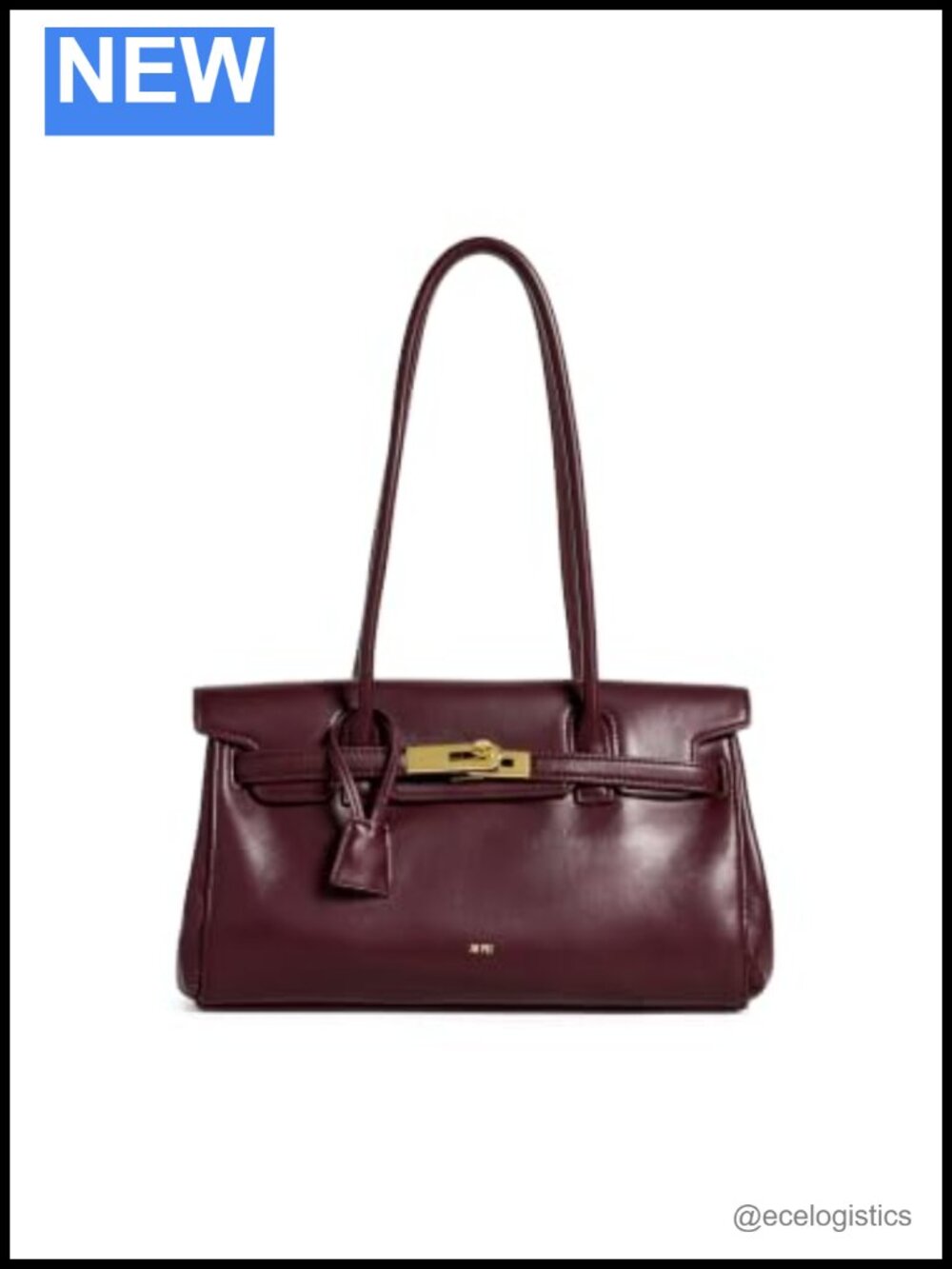 Women's Shoulder Bag Faux Leather Satchel with Gold-Tone Hardware